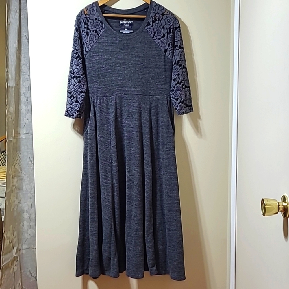 Torrid Super Soft Grey Midi Dress